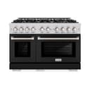 48 in. 6.7 cu. ft. Select Double Oven Gas Range with 8 Burner Cooktop view 2