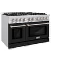 48 in. 6.7 cu. ft. Select Double Oven Gas Range with 8 Burner Cooktop view 4