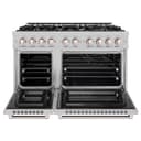 48 in. 6.7 cu. ft. Select Double Oven Gas Range with 8 Burner Cooktop view 3