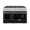 48 in. 6.7 cu. ft. Select Double Oven Gas Range with 8 Burner Cooktop view 2