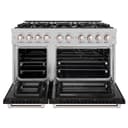 48 in. 6.7 cu. ft. Select Double Oven Gas Range with 8 Burner Cooktop view 3