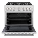 6 in. 5.2 cu. ft. Select Gas Range with 6 Burner Cooktop and Convection Gas Oven view 3