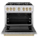 Autograph Edition 36 in. 5.2 cu. ft. Select Gas Range with 6 Burner Cooktop and Convection Gas Oven view 3