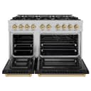 Autograph Edition 48 in. 6.7 cu. ft. Select Double Oven Gas Range with 8 Burner Cooktop view 3