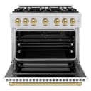 Autograph Edition 36 in. 5.2 cu. ft. Select Gas Range with 6 Burner Cooktop and Convection Gas Oven view 3