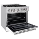 36 in. 5.2 cu. ft. Select Gas Range with 6 Burner Cooktop and Convection Gas Oven view 4