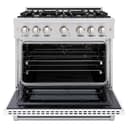 36 in. 5.2 cu. ft. Select Gas Range with 6 Burner Cooktop and Convection Gas Oven view 6