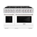 48 in. 6.7 cu. ft. Select Double Oven Gas Range with 8 Burner Cooktop view 6