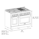 Autograph Edition 48 in. 6.7 cu. ft. Select Double Oven Gas Range with 8 Burner Cooktop view 10