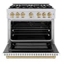 Autograph Edition 36 in. 5.2 cu. ft. Select Gas Range with 6 Burner Cooktop and Convection Gas Oven view 4