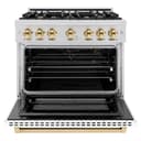 Autograph Edition 36 in. 5.2 cu. ft. Select Gas Range with 6 Burner Cooktop and Convection Gas Oven view 4