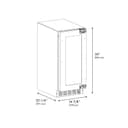 ZLINE Autograph Edition 15 in. Touchstone Clear Cube Ice Maker with Drain Pump and Panel Ready Door with Champagne Bronze Handle (ICCDPZ-15-CB) view 9