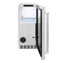 ZLINE 15 in. Touchstone Clear Cube Ice Maker with Drain Pump and Satin Stainless Steel Door (ICCD-SN-15) view 2