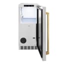 ZLINE Autograph Edition 15 in. Touchstone Clear Cube Ice Maker with Drain Pump and Solid Stainless Steel Door with Polished Gold Handle (ICCDZ-ST-15-G) view 2