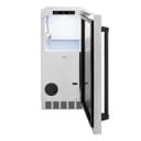 ZLINE Autograph Edition 15 in. Touchstone Clear Cube Ice Maker with Drain Pump and Solid Stainless Steel Door with Matte Black Handle (ICCDZ-ST-15-MB) view 2