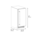 Autograph Edition 15 in. Touchstone Clear Cube Ice Maker with Drain Pump and White Matte Door with Matte Black Handle view 6