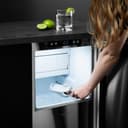 ZLINE Autograph Edition 15 in. Touchstone Gourmet Ice Maker with Drain Pump and Panel Ready Door with Polished Gold Handle (IGMDPZ-15-G) view 2