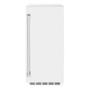 15 in. Touchstone Gourmet Ice Maker with Drain Pump and White Matte Door view 1