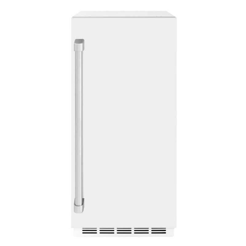 15 in. Touchstone Gourmet Ice Maker with Drain Pump and White Matte Door