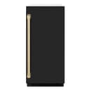 ZLINE Autograph Edition 15 in. Touchstone Gourmet Ice Maker with Drain Pump and Black Matte Door with Champagne Bronze Handle (IGMDZ-BLM-15-CB) view 1