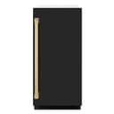 ZLINE Autograph Edition 15 in. Touchstone Gourmet Ice Maker with Drain Pump and Black Matte Door with Polished Gold Handle (IGMDZ-BLM-15-G) view 1