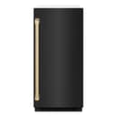 ZLINE Autograph Edition 15 in. Touchstone Gourmet Ice Maker with Drain Pump and Black Stainless Steel Door with Champagne Bronze Handle (IGMDZ-BS-15-CB) view 1