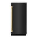 ZLINE Autograph Edition 15 in. Touchstone Gourmet Ice Maker with Drain Pump and Black Stainless Steel Door with Polished Gold Handle (IGMDZ-BS-15-G) view 1