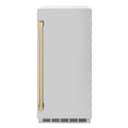 ZLINE Autograph Edition 15 in. Touchstone Gourmet Ice Maker with Drain Pump and Satin Stainless Steel Door with Champagne Bronze Handle (IGMDZ-SN-15-CB) view 1
