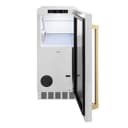 ZLINE Autograph Edition 15 in. Touchstone Gourmet Ice Maker with Drain Pump and Satin Stainless Steel Door with Champagne Bronze Handle (IGMDZ-SN-15-CB) view 3
