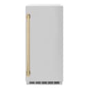 ZLINE Autograph Edition 15 in. Touchstone Gourmet Ice Maker with Drain Pump and Satin Stainless Steel Door with Polished Gold Handle (IGMDZ-SN-15-G) view 1