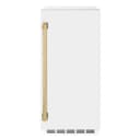 ZLINE Autograph Edition 15 in. Touchstone Gourmet Ice Maker with Drain Pump and White Matte Door with Polished Gold Handle (IGMDZ-WM-15-G) view 1