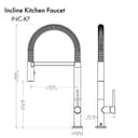 Incline Pull Down Single Handle Kitchen Faucet view 3