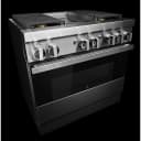 NOIR 36" Dual-Fuel Professional-Style Range with Chrome-Infused Griddle and Steam Assist view 2