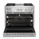 NOIR 36" Dual-Fuel Professional-Style Range with Chrome-Infused Griddle and Steam Assist view 6