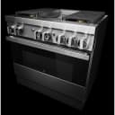 NOIR 36" Dual-Fuel Professional-Style Range with Chrome-Infused Griddle and Steam Assist view 3