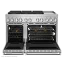 NOIR 48" Dual-Fuel Professional-Style Range with Chrome-Infused Griddle and Steam Assist view 3