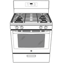 Ge® 30" Free-standing Gas Range view 11
