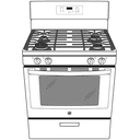 Ge® 30" Free-standing Gas Range view 11