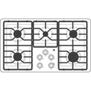 36" Built-In Gas Cooktop with Dishwasher-Safe Grates view 10