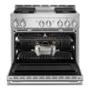 36" NOIR Gas Professional-Style Range with Chrome-Infused Griddle view 2