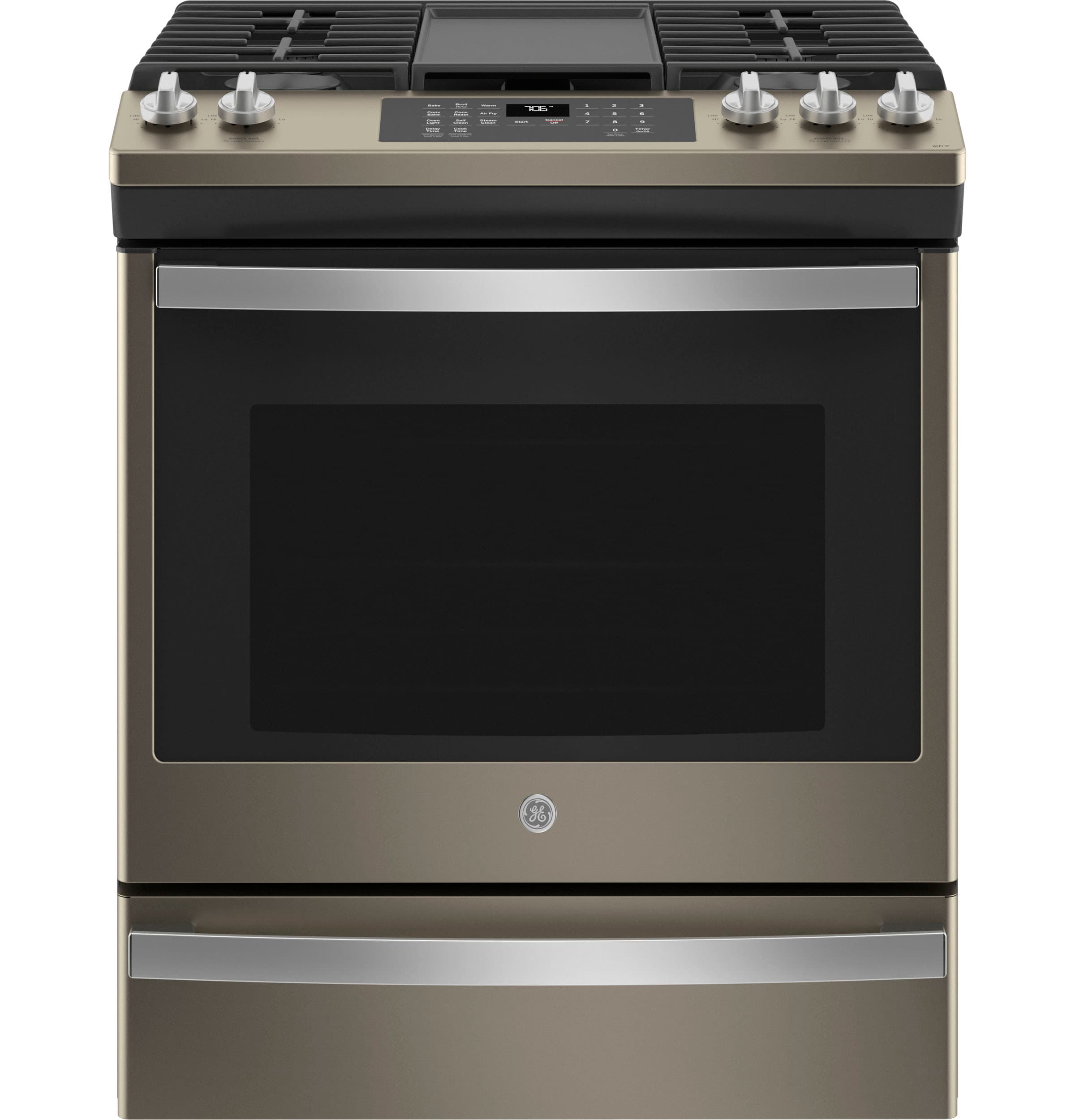 30" Slide-In Front-Control Convection Gas Range with No Preheat Air Fry