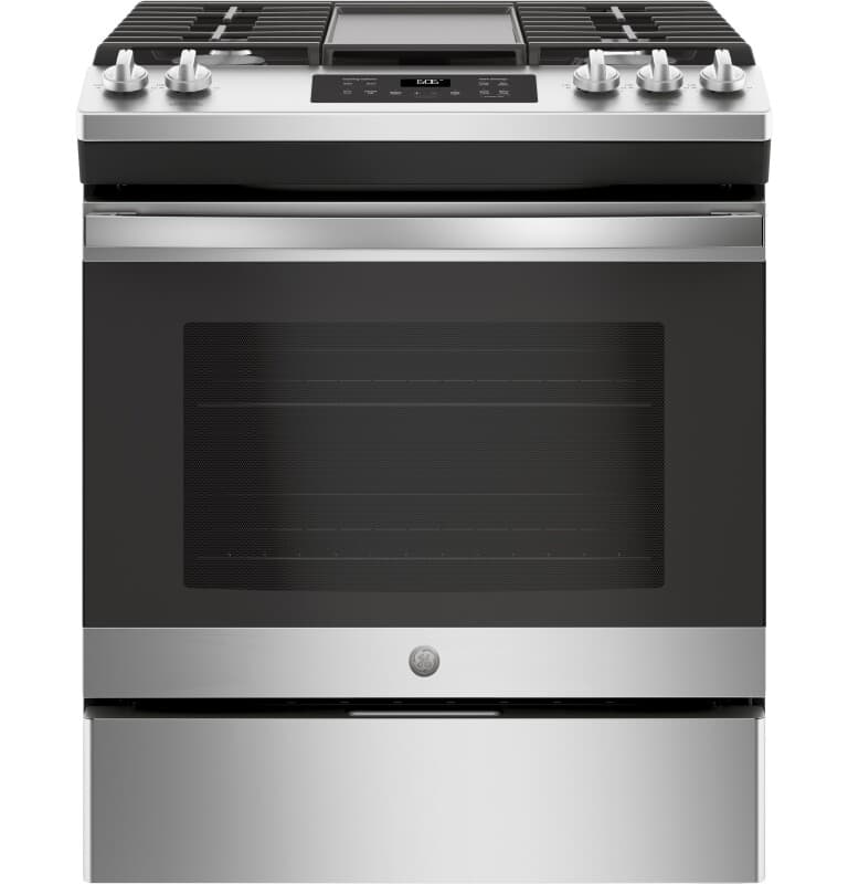 GE® 30" Slide-In Front Control Gas Range
