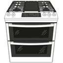 Ge 30" Slide-in Front Control Gas Double Oven Range view 14