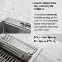 ACQUA 45 in. Drop-In/Undermount 3-Level Workstation Sink with Two Faucets & Glass Rinser view 9