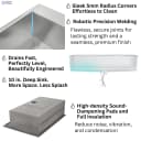 ACQUA 45 in. Drop-In/Undermount 3-Level Workstation Sink with Two Faucets & Glass Rinser view 12