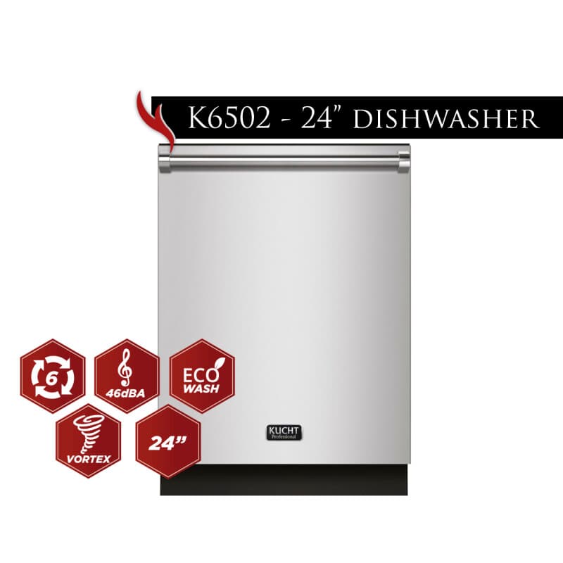 24 Top Control Dishwasher in with Tub and Multiple Filter System
