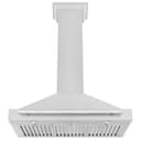 36in. Convertible Fingerprint Resistant DuraSnow Stainless Steel Range Hood with Stainless Steel Handle view 3