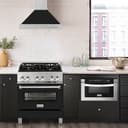 30in. Convertible Fingerprint Resistant DuraSnow Stainless Steel Range Hood with Black Matte Shell and Stainless Steel Handle view 2