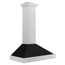 36in. Convertible Fingerprint Resistant DuraSnow Stainless Steel Range Hood with Black Matte Shell and Stainless Steel Handle view 6