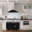 48" DuraSnow® Stainless Steel Range Hood with Shell and Stainless Steel Handle (KB4SNX-48) - Matte view 3